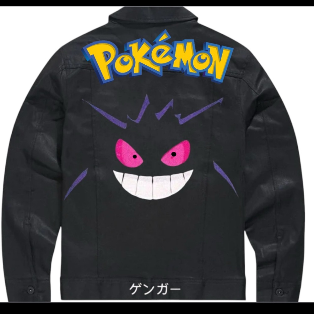 Black Pokémon Gengar Graphic Jacket